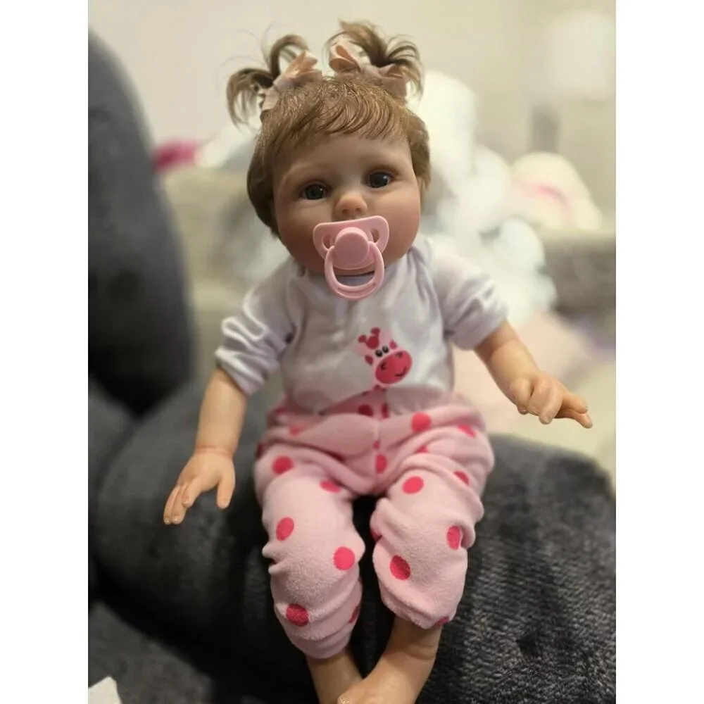 🆕20inch Soft Cloth Body Newborn Baby Dolls Poseable Limbs Sweet Smile Lucy Girl